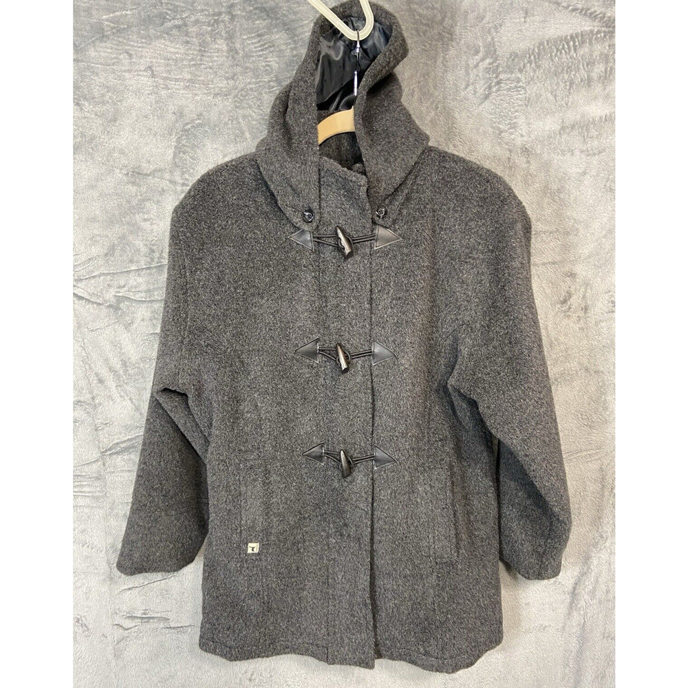 Peruvian Link Alpca Collection S M Removeable Hood Coat Jacket Full Zip Toggle